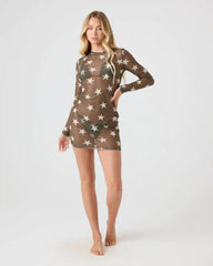 Star Daze Long Sleeve Mesh Dress