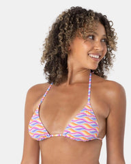 High Tide Tiki Triangle Bikini Top