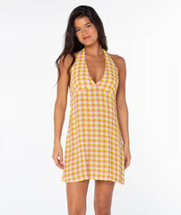 Beach Day Gingham Mini Dress