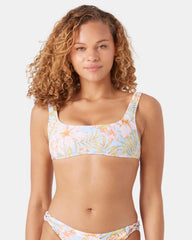 Tropical Square Neck Bralette Bikini Top