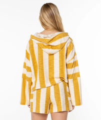 Rich Coast Striped Poncho