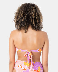 Bell Bottom Blooms Ring Bandeau Bikini Top