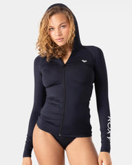 New Essentials Long Sleeve Zip Hooded Rashguard