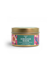 Hibiscus Wave Palm Tin Candle