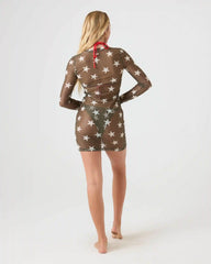 Star Daze Long Sleeve Mesh Dress