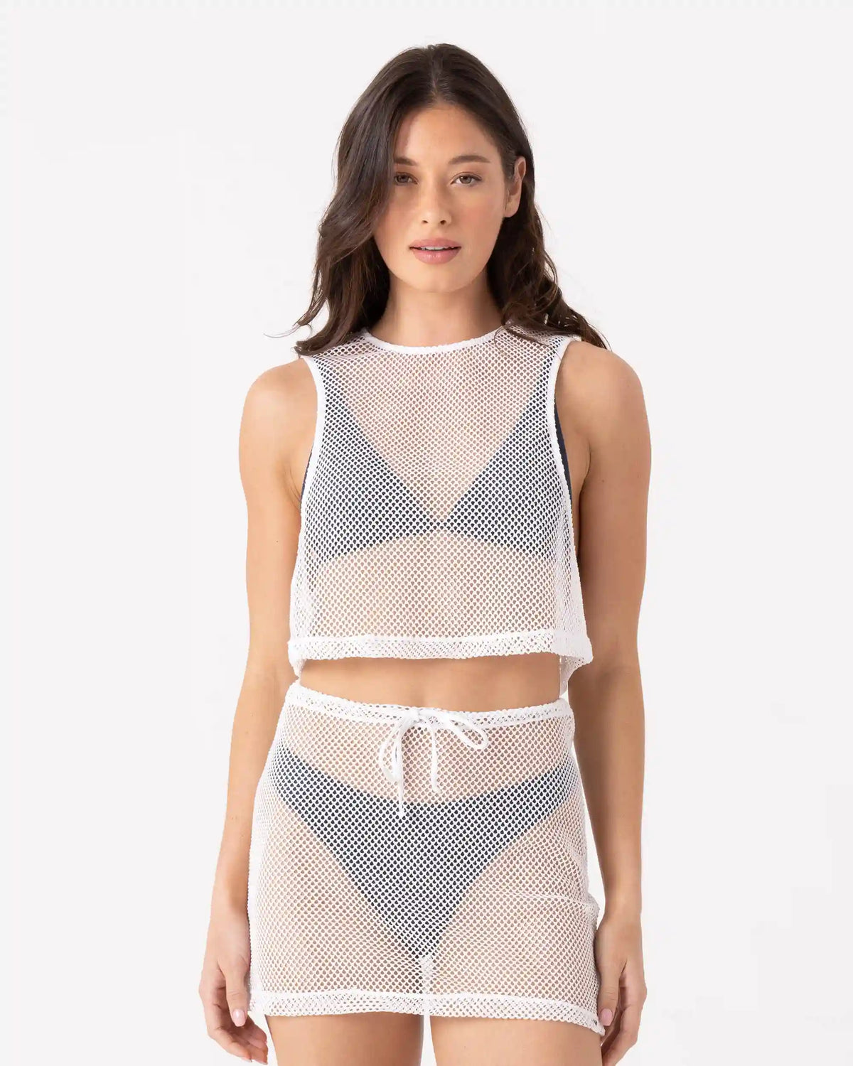 Don't Mesh With Me Crop Top Cover Up