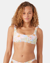 Tropical Square Neck Bralette Bikini Top