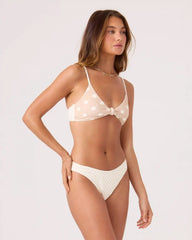Puka Dots Knot Bralette Bikini Top