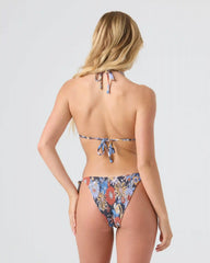Soul Flower Smocked Tiki Triangle Bikini Top